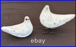 Gerald Olivier Set of 2 Birds Ceramic & Metal Media Signed Rare Collectable