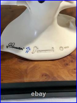 Giuseppe Armani Peacock Small 0720-S Porcelain Sculpture Italy 13.5 Tall & Box