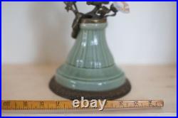 Gorgeous Mark Roberts Porcelain and Bronze bird and flower candle holder