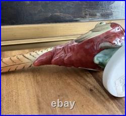 HEREND Hungary Hand Painted LARGE PHEASANT Bird Figurine Vintage