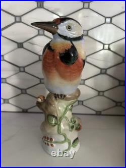 HEREND Large Woodpecker / Bird Porcelain Figurine Retired
