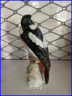 HEREND Large Woodpecker / Bird Porcelain Figurine Retired