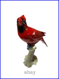 HUTSCHENREUTHER RED CARDINAL BIRD FIGURINE Granger GERMANY Mint