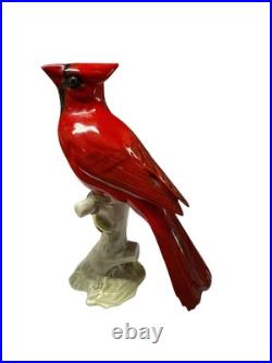 HUTSCHENREUTHER RED CARDINAL BIRD FIGURINE Granger GERMANY Mint