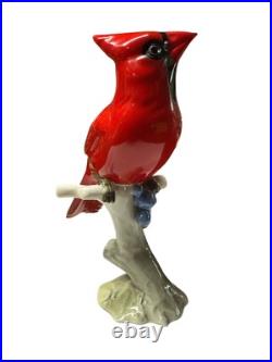 HUTSCHENREUTHER RED CARDINAL BIRD FIGURINE Granger GERMANY Mint