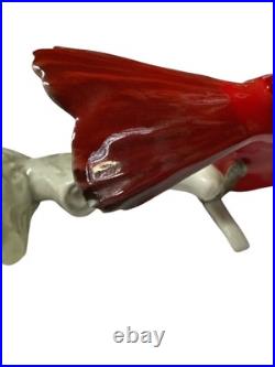 HUTSCHENREUTHER RED CARDINAL BIRD FIGURINE Granger GERMANY Mint