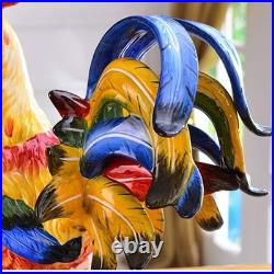 Hand-Painted Ceramic Rooster Collectible Large Statue