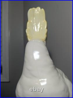Handmade cockatoo Porcelain Sculpture Signed, late 20th century style