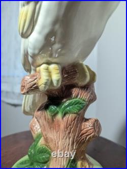 Handmade cockatoo Porcelain Sculpture Signed, late 20th century style