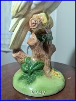 Handmade cockatoo Porcelain Sculpture Signed, late 20th century style