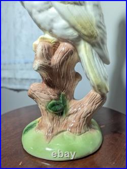 Handmade cockatoo Porcelain Sculpture Signed, late 20th century style