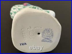 Herend Green Fishnet Duck 2.5 figurine #5022