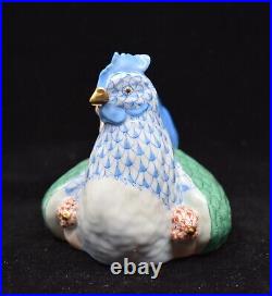 Herend Hand Painted Hungarian Porcelain Statue Sculpture Chicken Chicks Figurine