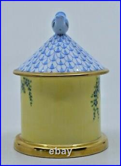 Herend Hand Painted Miniature Figurine Statue Porcelain Box Bird House