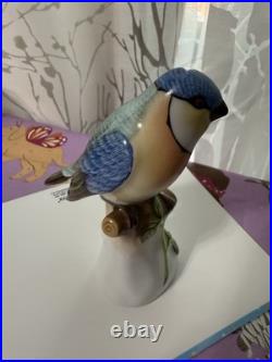 Herend Hungary Porcelain Figure On A Branch Bird 10.5cm High 5043