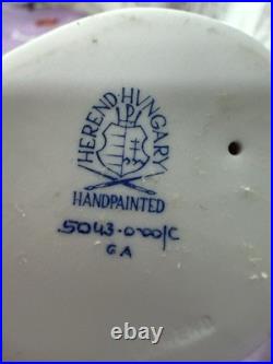 Herend Hungary Porcelain Figure On A Branch Bird 10.5cm High 5043