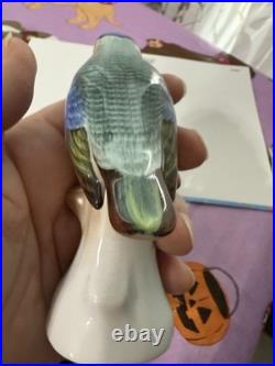 Herend Hungary Porcelain Figure On A Branch Bird 10.5cm High 5043