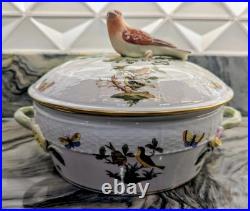 Herend Hungary RO Rothschild Bird Covered Tureen 42/RO. Handpainted Porcelain