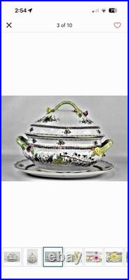 Herend Indian Basket 15 Soup Tureen Finial 11 Perfect With Under Tray