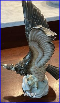 Herend, Mythical Predator Turul Bird 13, Handpainted Porcelain Figurine Read