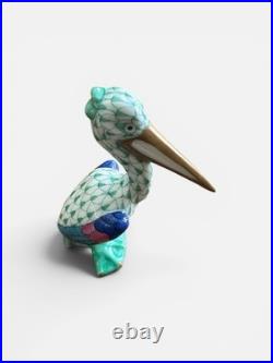 Herend Porcelain Hand Painted Porcelain Pelican Figurine