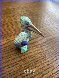 Herend Porcelain Hand Painted Porcelain Pelican Figurine