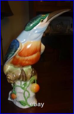 Herend Porcelain Naturalistic Kingfisher Bird 9 Hand Painted Perfect #5069