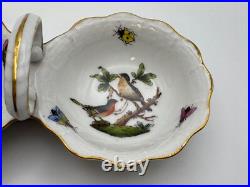 Herend ROTHSCHILD BIRD Twin Salt Dip with Center Handle #253