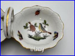 Herend ROTHSCHILD BIRD Twin Salt Dip with Center Handle #253