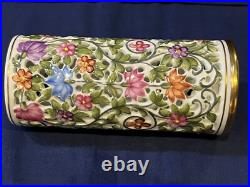 Herend Reticulated / Openwork Pierced Vase Rothschild Bird Motif #10