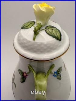 Herend Rothschild Bird Coffee Pot and Matching Sugar Bowl Mint Condition (S25)