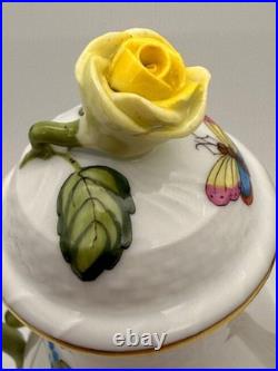 Herend Rothschild Bird Coffee Pot and Matching Sugar Bowl Mint Condition (S25)