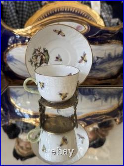 Herend Rothschild Bird Handpainted Tea Cups Vintage