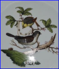 Herend Rothschild Bird RO-EB Blue Fish Scale 7.5 Salad Plate 1518 Handpainted