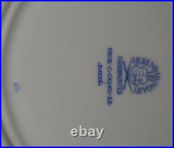 Herend Rothschild Bird RO-EB Blue Fish Scale 7.5 Salad Plate 1518 Handpainted