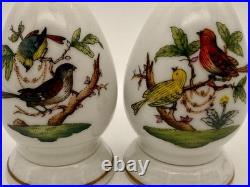 Herend Rothschild Bird Salt and Pepper Shaker Lot 5 Sets 10 Pieces! (H7)
