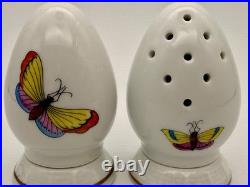 Herend Rothschild Bird Salt and Pepper Shaker Lot 5 Sets 10 Pieces! (H7)