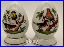 Herend Rothschild Bird Salt and Pepper Shaker Lot 5 Sets 10 Pieces! (H7)