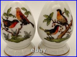 Herend Rothschild Bird Salt and Pepper Shaker Lot 5 Sets 10 Pieces! (H7)