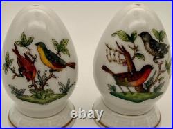 Herend Rothschild Bird Salt and Pepper Shaker Lot 5 Sets 10 Pieces! (H7)