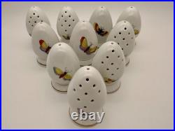Herend Rothschild Bird Salt and Pepper Shaker Lot 5 Sets 10 Pieces! (H7)