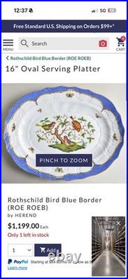 Herend Rothschild Bird Serving Platter