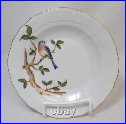 Herend SONGBIRD Dessert Pie Salad Plate 3 Available 1520 Eastern Bluebird SOBI 1
