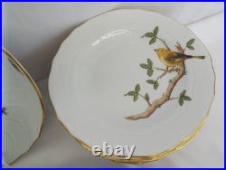 Herend SONGBIRD Dessert Pie Salad Plate 3 Available 1520 Eastern Bluebird SOBI 1