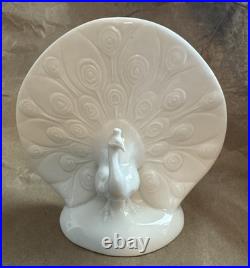 Herend White Porcelain Peacock Mint