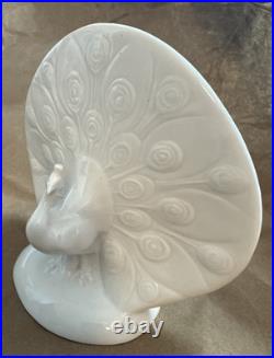 Herend White Porcelain Peacock Mint
