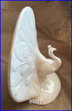 Herend White Porcelain Peacock Mint