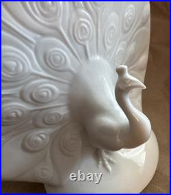 Herend White Porcelain Peacock Mint