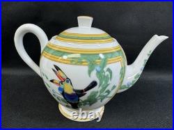Hermes Toucans (Birds)(1)6 1/2 Tea/Coffee Pot with LidMade In FrancePerfect