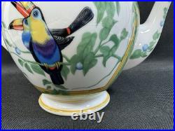 Hermes Toucans (Birds)(1)6 1/2 Tea/Coffee Pot with LidMade In FrancePerfect